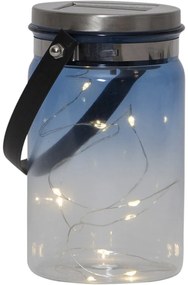 Ogrodowy lampion solarny Star Trading Tint Lantern Blue, wys. 15 cm