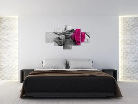 Obraz - Różowa róża (125x70 cm)