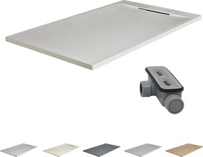 Brodzik z żywicy antypoślizgowy z ukrytym syfonem | Kolor Biały | 220x70cm