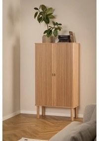 Szafka w dekorze dębu z drzwiami przesuwnymi 80x145 cm Langley – Actona