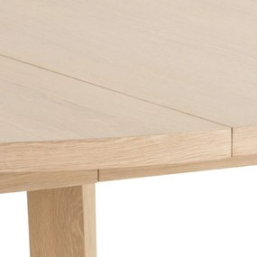 Okrągły rozkładany stół z blatem w dekorze dębu ø 120 cm A-Line – Actona