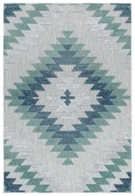 Dywan sznurkowy Bahama 3D geometryczny szaro-kremowy 140 cm x 200 cm