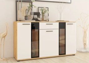 Meblościanka Salso biała witryny szafka rtv zestaw mebli do salonu