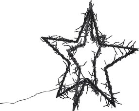 Gwiazda Bożonarodzeniowa Czarna Gwiazda z LED IP44 - Brilli