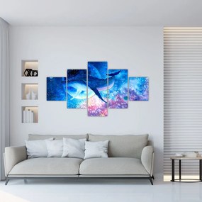 Obraz - Kosmiczny wieloryb (125x70 cm)