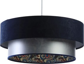 Lampa wisząca z welurowym zdobionym abażurem - S425 D5-B04