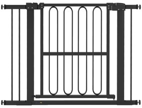 PawHut Bramka ochronna dla psów, 76-104 cm, bramka bez wiercenia, bramka schodowa