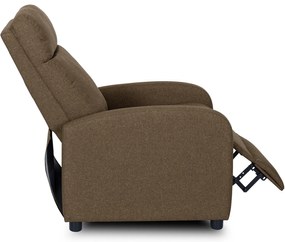 Fotel Rozkładany Wypoczynkowy z Podnóżkiem DANNY Brązowy Nowoczesny