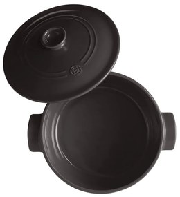 Czarny ceramiczny garnek z pokrywką Emile Henry, ⌀ 27 cm