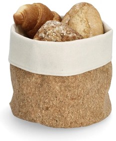 Koszyk do przechowywania z korka i bawełny, Ø 20 x 20 cm