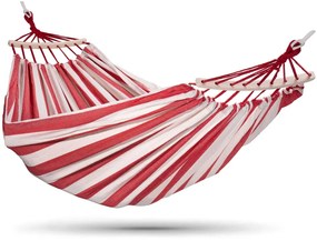 Klasyczny hamak ogrodowy w paski B5-D49