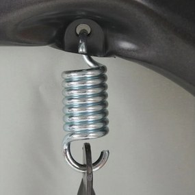 VENEZIA Huśtawka ogrodowa, metalowa, szara z liśćmi