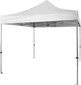 Profesjonalna składana aluminiowa altana o konstrukcji sześciokątnej Market-Pro 3X3, biała, wodoodporna