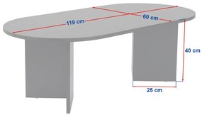 Stolik konferencyjny Sable Travertine