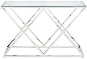 Konsola CHARLOTTE marki Pascal Morabito – szkło hartowane i stal – chromowana