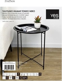 Metalowy okrągły stolik ø 47 cm Hilmar – Yes Everyday