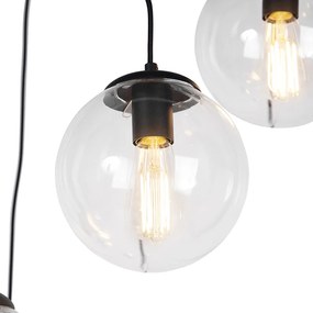 Inteligentna lampa wisząca czarna 7-punktowa z WiFi ST64 - Pallon