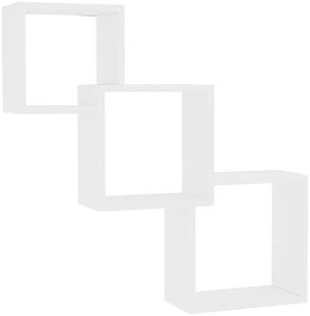 Zestaw białych półek ściennych modułowych N1-R41