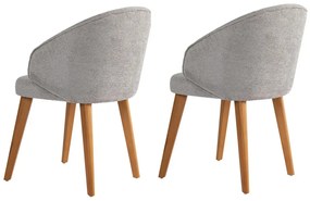 Zestaw krzeseł do jadalni Bentley Grey and Dark Oak, 2 szt.