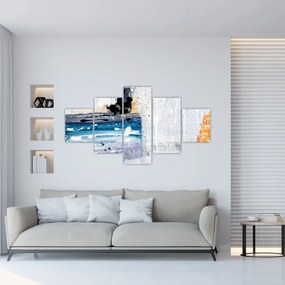 Obraz - Abstrakcyjne pociągnięcia (125x70 cm)
