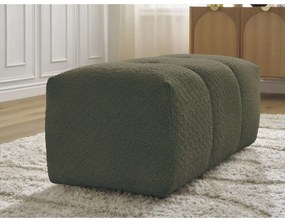 Podnóżek z materiału bouclé w kolorze khaki Roxelane – Bobochic Paris