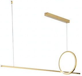 LAMPA SUFITOWA WISZĄCA LED LHJ111-CP C ZŁOTA SZCZOTKOWANA