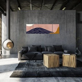 Obraz - Słońce nad górami (170x50 cm)