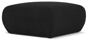Czarny puf z materiału bouclé Molino – Micadoni Home