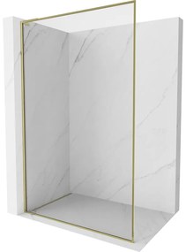 Mexen Kioto-F L ścianka prysznicowa Walk-in z ramką 110 x 202 cm, transparent 8 mm, złota - 800-110-174-50-00