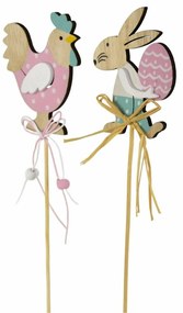 Zestaw ozdób do ciasta z króliczkiem ikurczaczkiem, 2 szt., wys. 36 cm