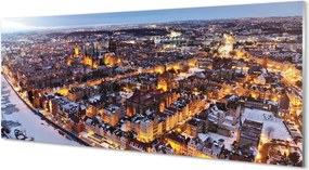 Panel szklany do Kuchni Zimowy Gdańsk nad Motławą