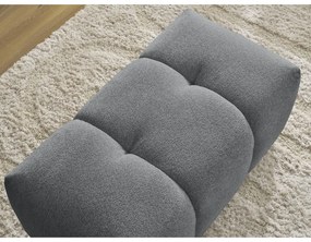 Szary podnóżek z tkaniny szenilowej Roxelane – Bobochic Paris