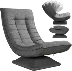 Leżanka ABERDEEN, 87x60x105cm, szara Casaria