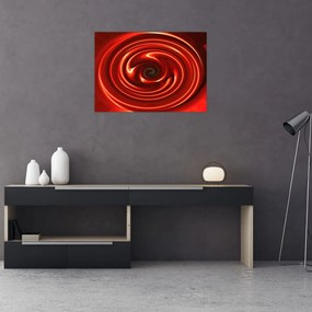 Abstrakcyjny obraz - czerwona spirala (70x50 cm)