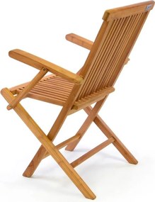 Krzesło składane z drewna tekowego DIVERO, 2 szt