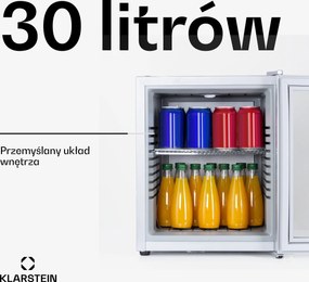 Klarstein Brooklyn 48cm 30L Lodówka na Napoje Srebrny
