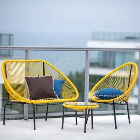Stolik żyłkowy Arthur żółty 50 cm PATIO