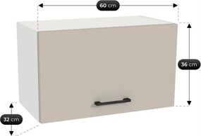 Zestaw Mebli Kuchennych MODERN 200 cm Kaszmir/Biały Nowoczesny