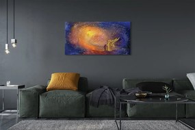 Duży obraz na płótnie Człowiek na Tle Nieba