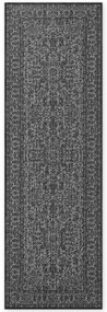 Dywan zewnętrzny dwustronny Duet czarno-kremowy 80 cm x 250 cm