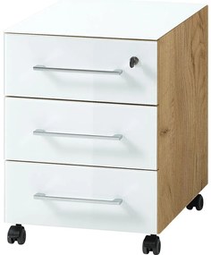 Biała szafka w dekorze dębu 40x55 cm Monteria – Germania