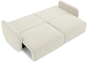 Kremowa rozkładana/ze schowkiem sofa 238 cm Kalena – Makamii