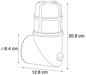 Zewnetrzna Antyczny Kinkiet / Lampa scienna zewnętrzny złoty IP54 z czujnikiem ruchu - Kiki Nowoczesny Oswietlenie zewnetrzne