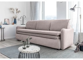 Beżowa aksamitna rozkładana sofa Miuform Tender Eddie