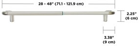 Stalowy regulowany karnisz 71 - 122 cm Twilight – Umbra