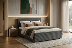 Łóżko LUCI 160x200 cm Szary Bez materaca