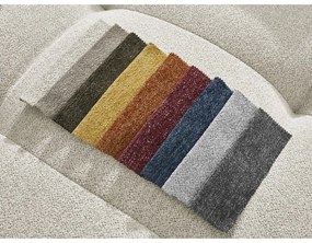 Biały podnóżek z tkaniny szenilowej Roxelane – Bobochic Paris