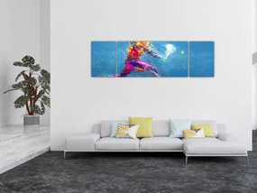 Obraz - Malowany tenisista (170x50 cm)
