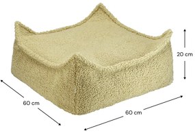 Zielony dziecięcy worek do siedzenia z materiału bouclé Square – Wigiwama