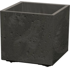 Doniczka SIERRA SQUARE BETON EFFECT 38,5 cm, czarny, M